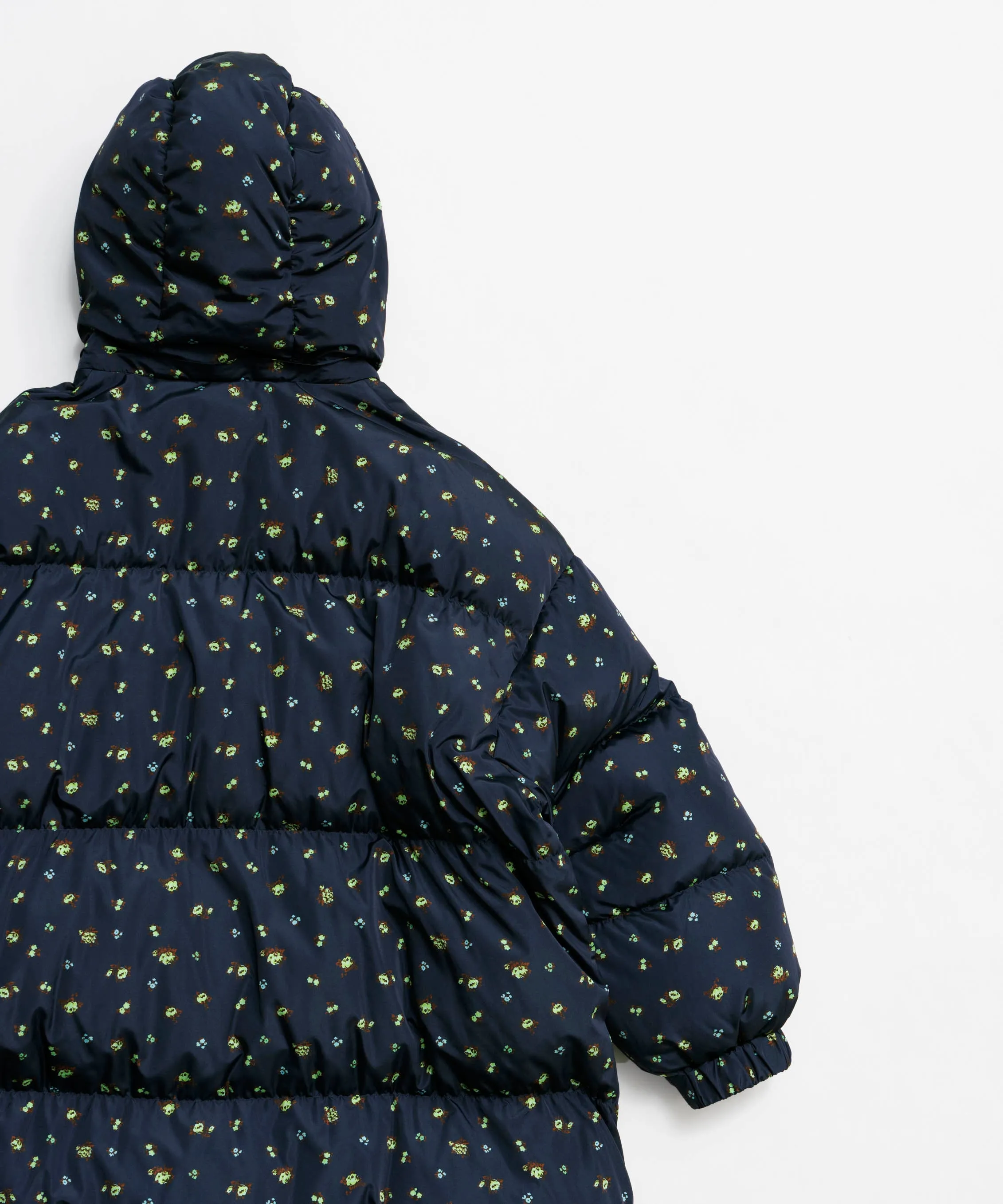 【24WINTER PRE-ORDER】Floral Pattern Long Length Down Coat