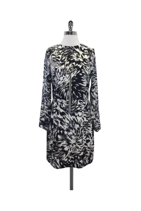 Adam Lippes - Black, White & Grey Long Sleeve Dress Sz 6