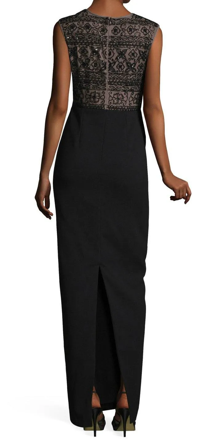 Adrianna Papell AP1E203663 Crew Neck Sleeveless Formal Long Dress