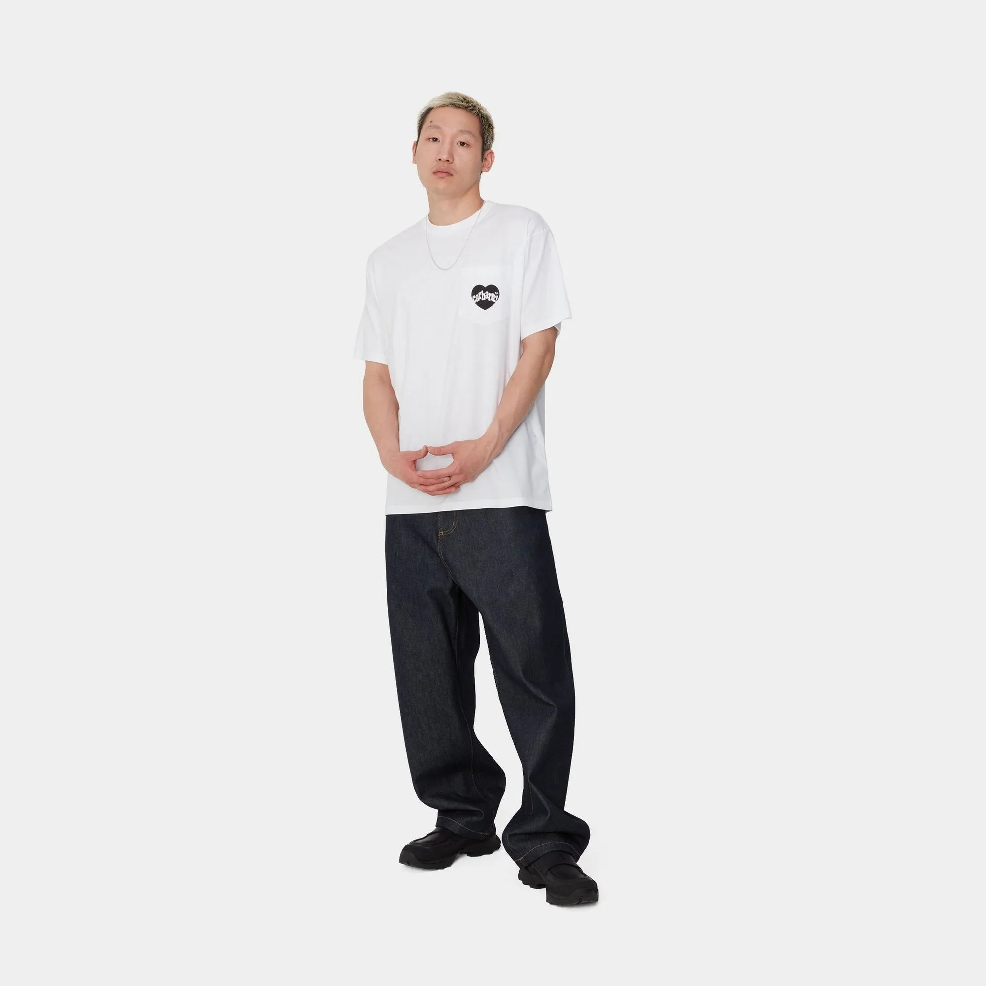 Amour Pocket T-Shirt | White / Black