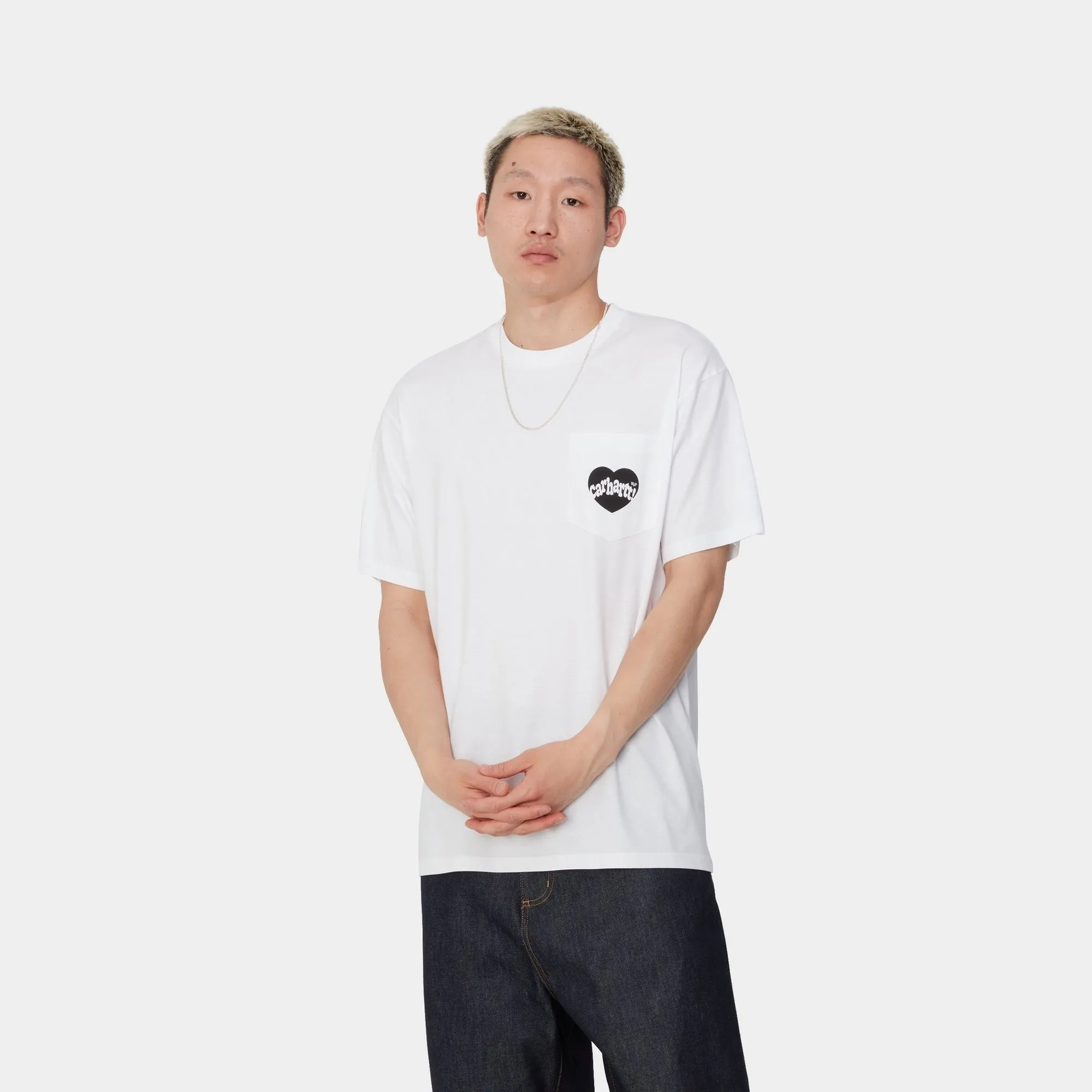 Amour Pocket T-Shirt | White / Black