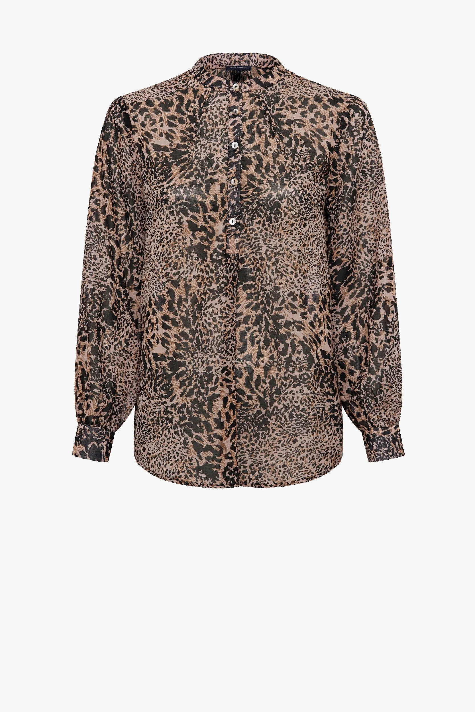 Animal Print Button Down Shirt