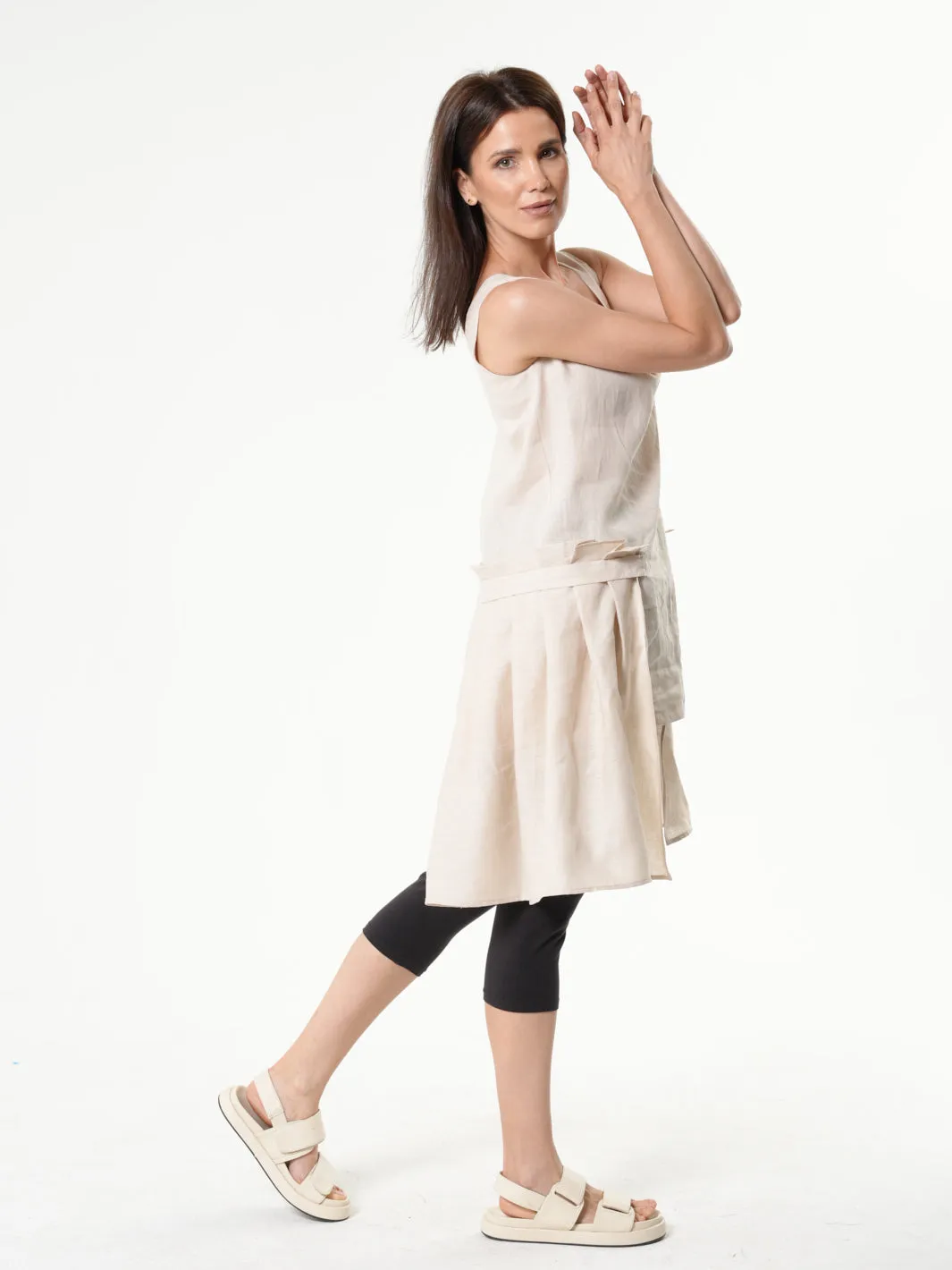 Asymmetric Linen Tunic Top