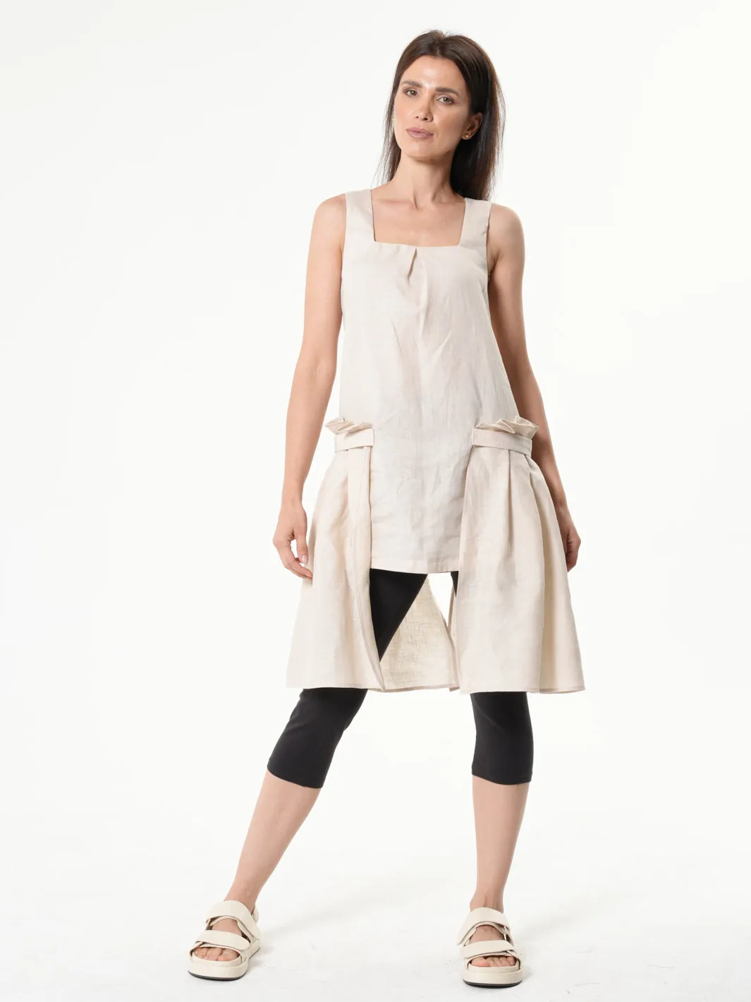 Asymmetric Linen Tunic Top