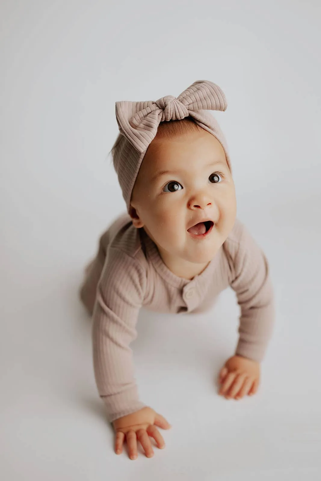 Baby Ribbed Playsuit with Pockets / White