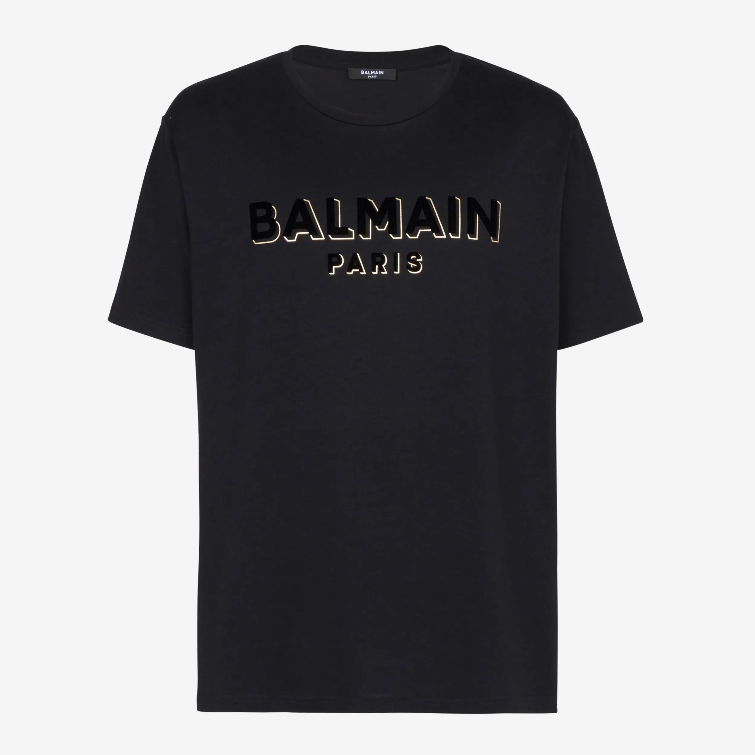 Balmain Metallic Flocked Logo T-Shirt