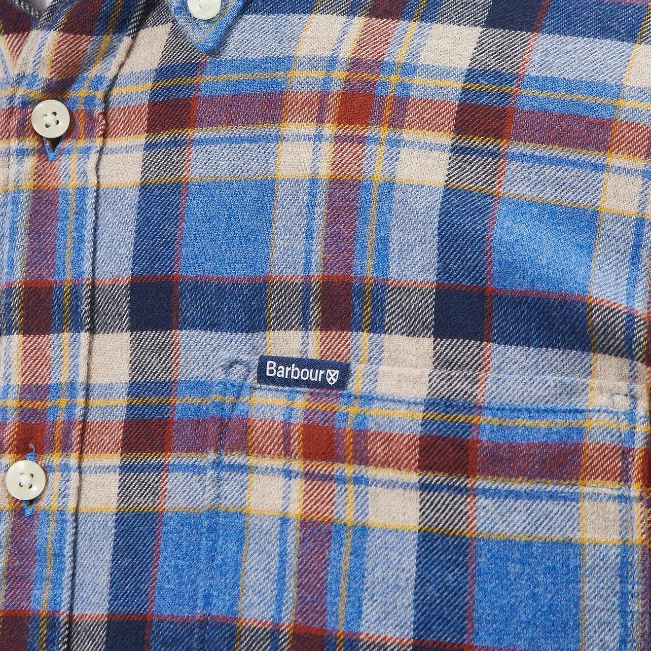 Barbour Holystone Tailored Shirt Blue Marl