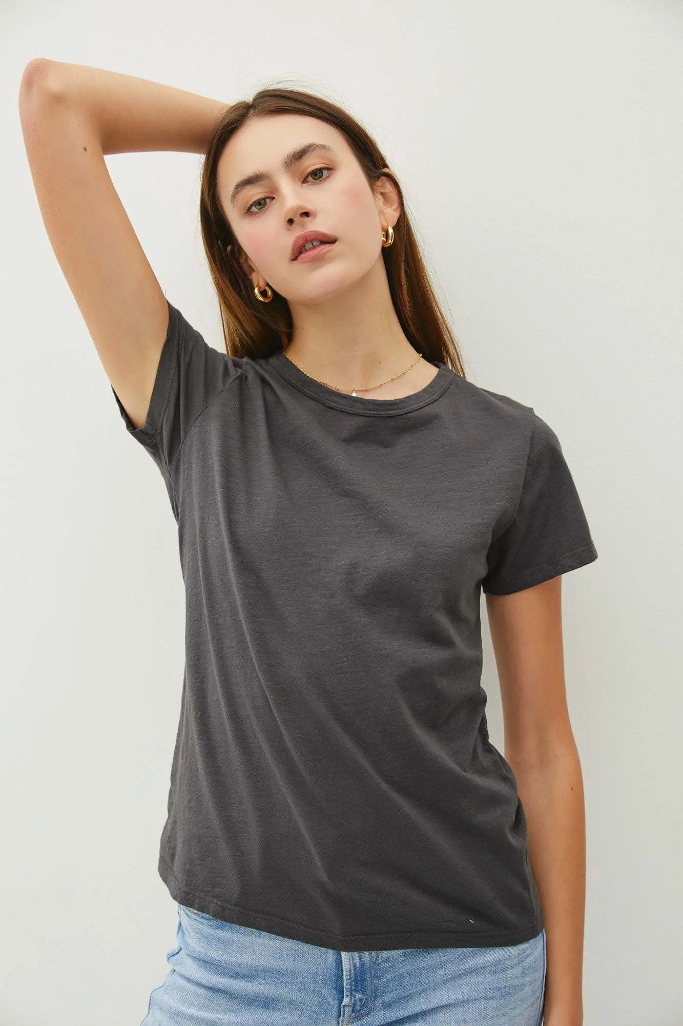 Basic Garment Dyed Slub Top