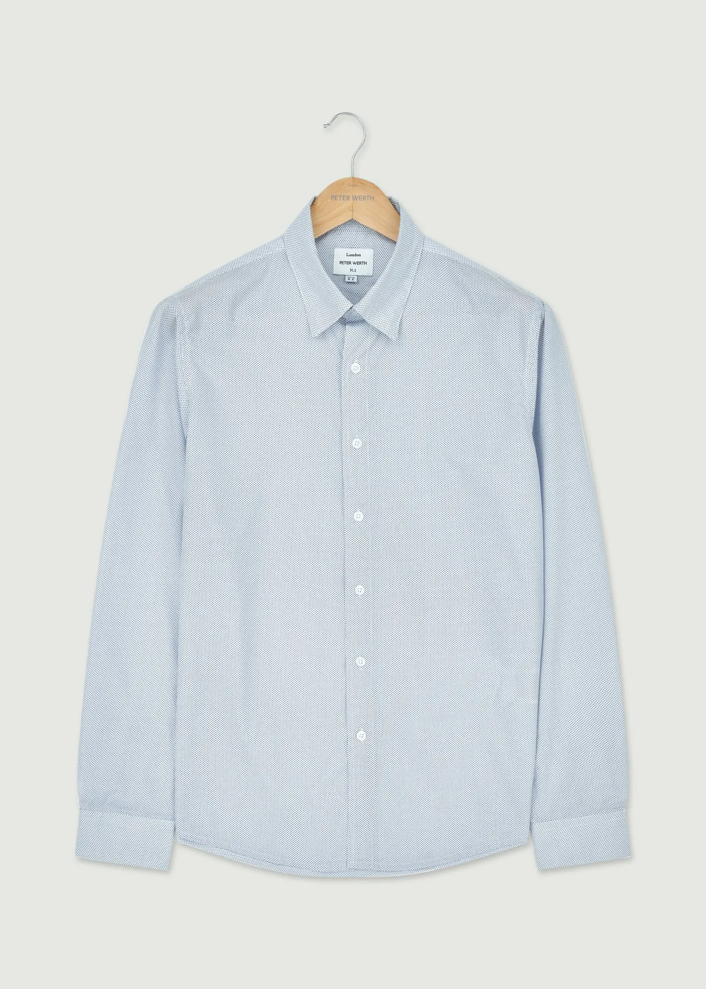 Bayonne Long Sleeve Shirt - White/Navy