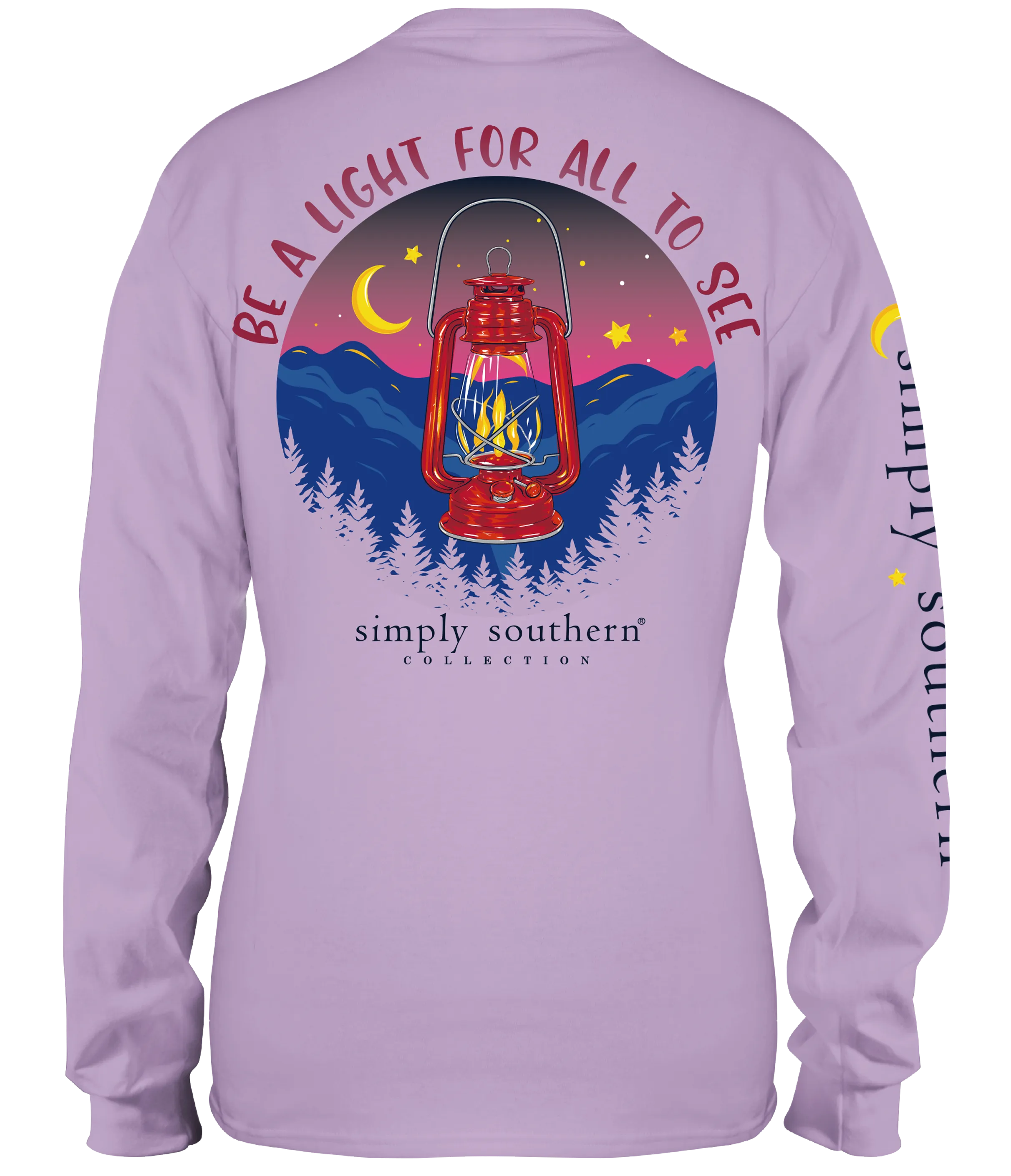 'Be A Light For All To See' Lilac Long Sleeve Tee by Simply Southern