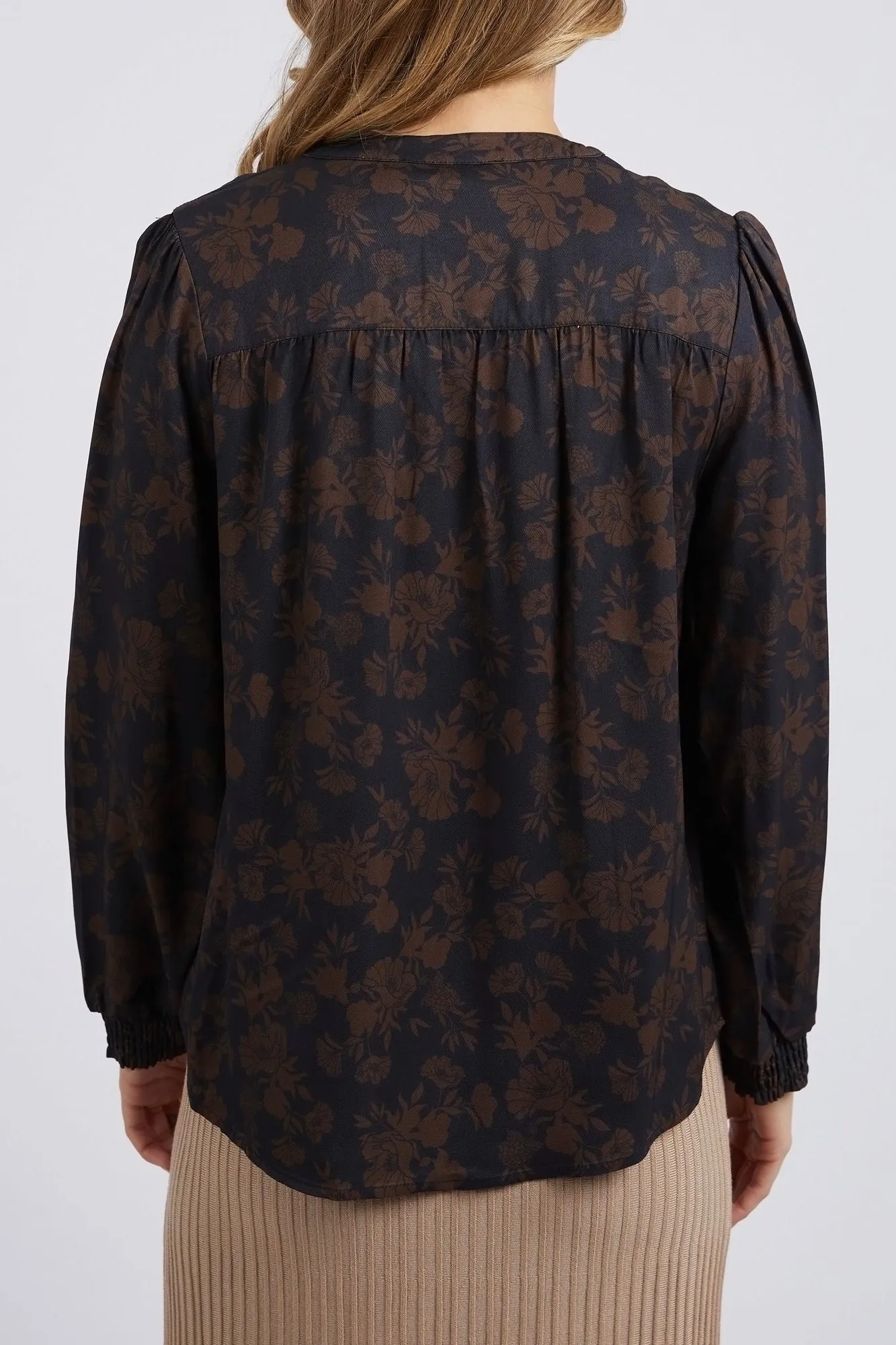 Belladonna Black Floral Woven Top