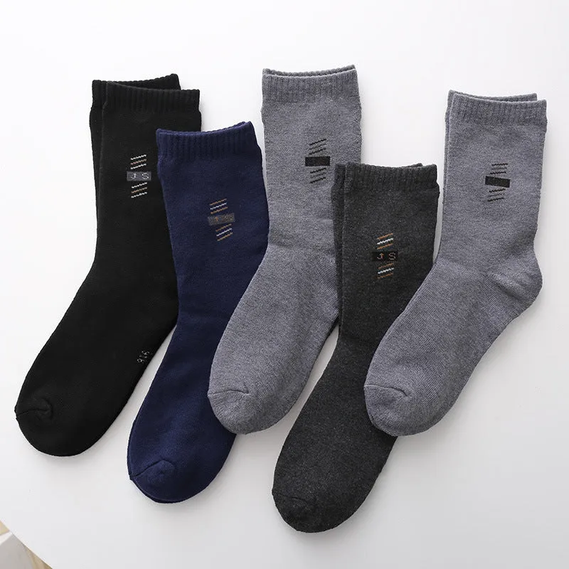 BerriesJam - 2024 Thickened Simple Medium Tube Cotton Socks