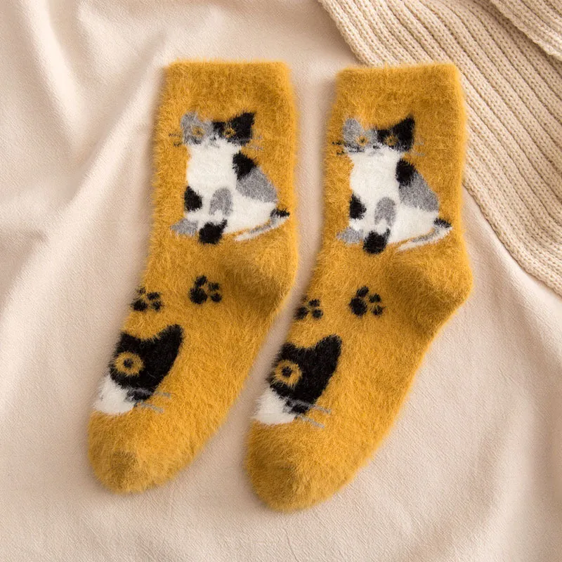 BerriesJam - Autumn/Winter Thickened Medium Tube Cartoon Socks