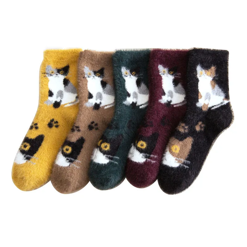 BerriesJam - Autumn/Winter Thickened Medium Tube Cartoon Socks