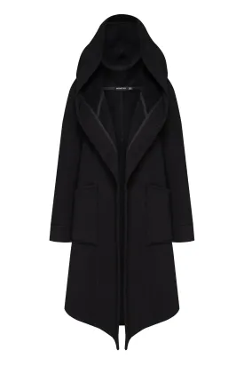 Black Hooded Coat