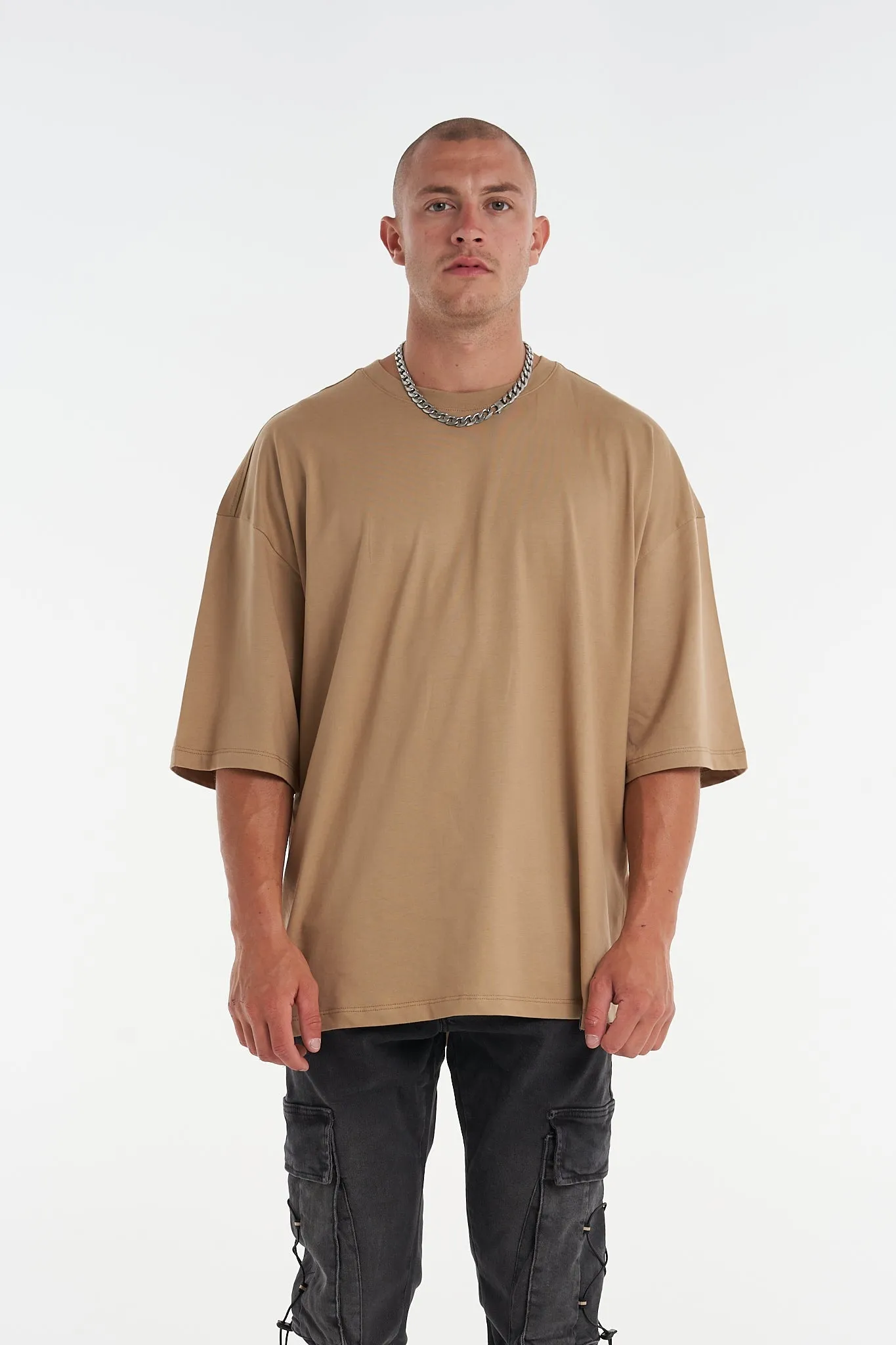 Blank Oversized Premium Tee Mink