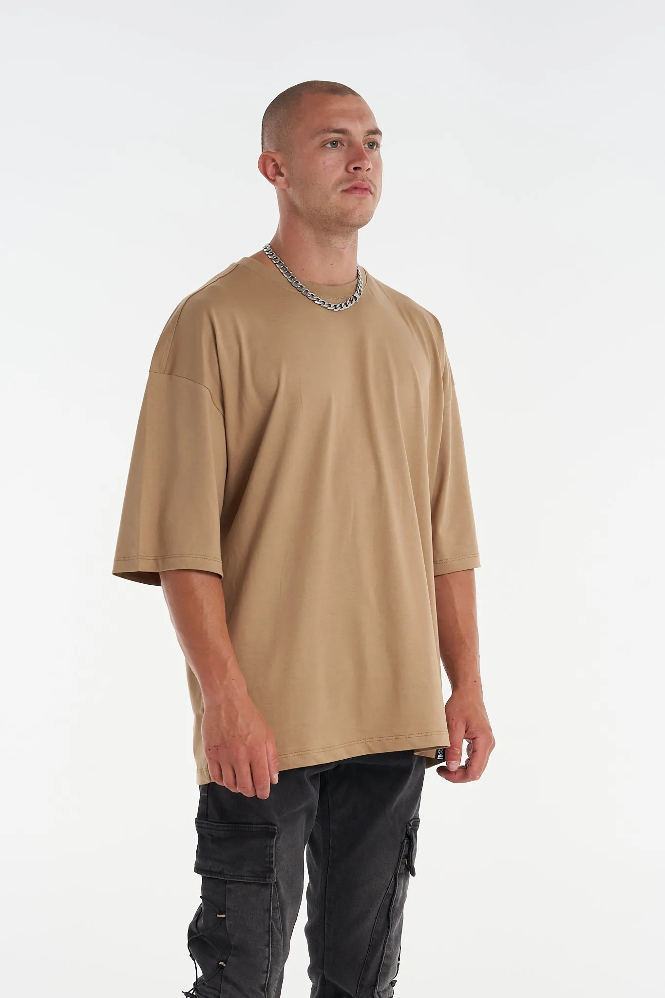 Blank Oversized Premium Tee Mink