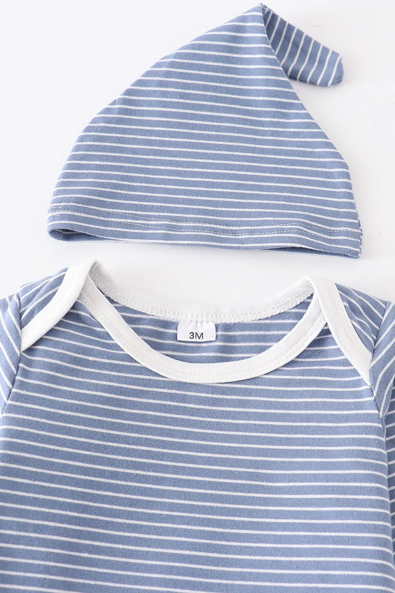 Blue stripe baby 3pc set