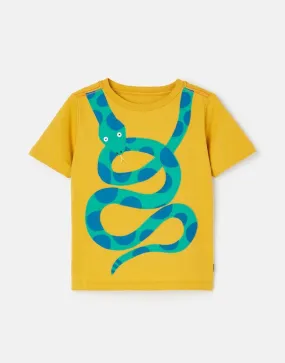 Boy Archie Applique Short Sleeve T-shirt Snake | Joules