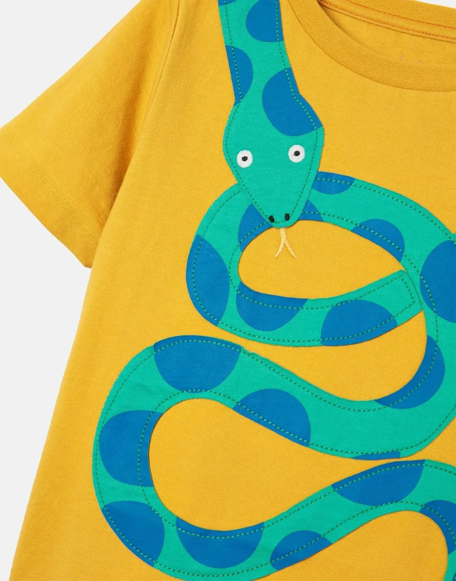 Boy Archie Applique Short Sleeve T-shirt Snake | Joules