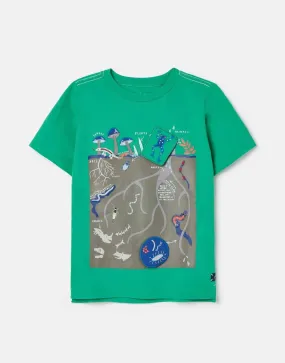 Boy Chomp Interactive Applique Short Sleeve T-Shirt | Joules