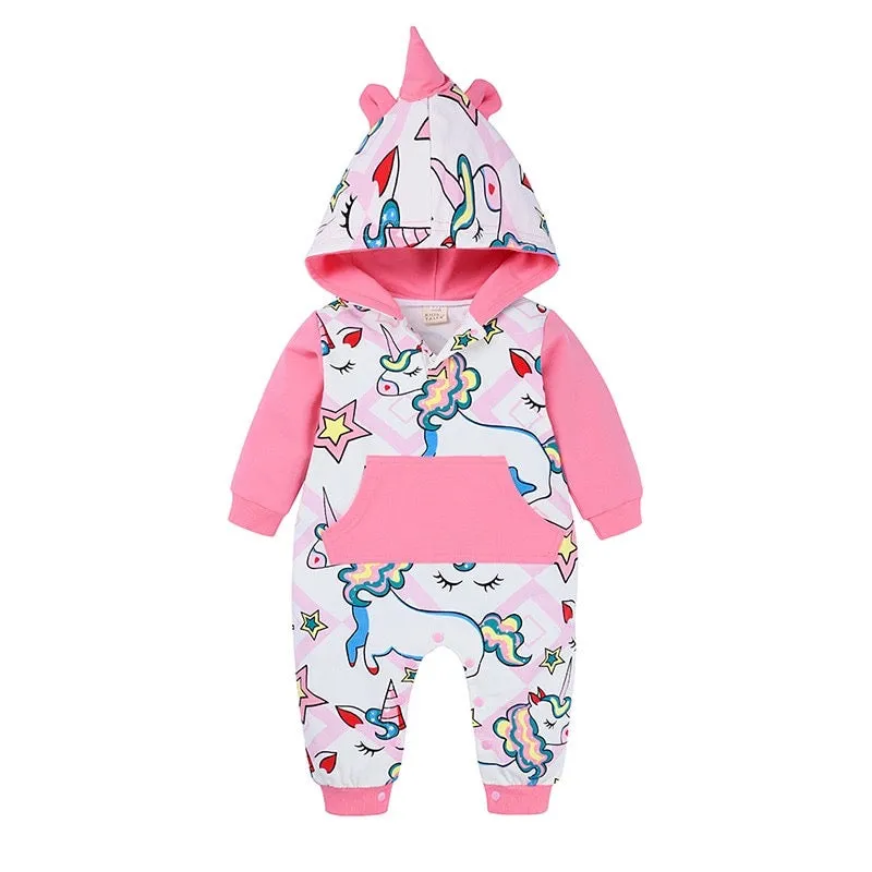 Boys And Girls Thick Dino Hooded Rompers-ONLY 4 LEFT!!!