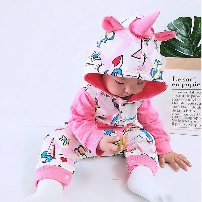 Boys And Girls Thick Dino Hooded Rompers-ONLY 4 LEFT!!!