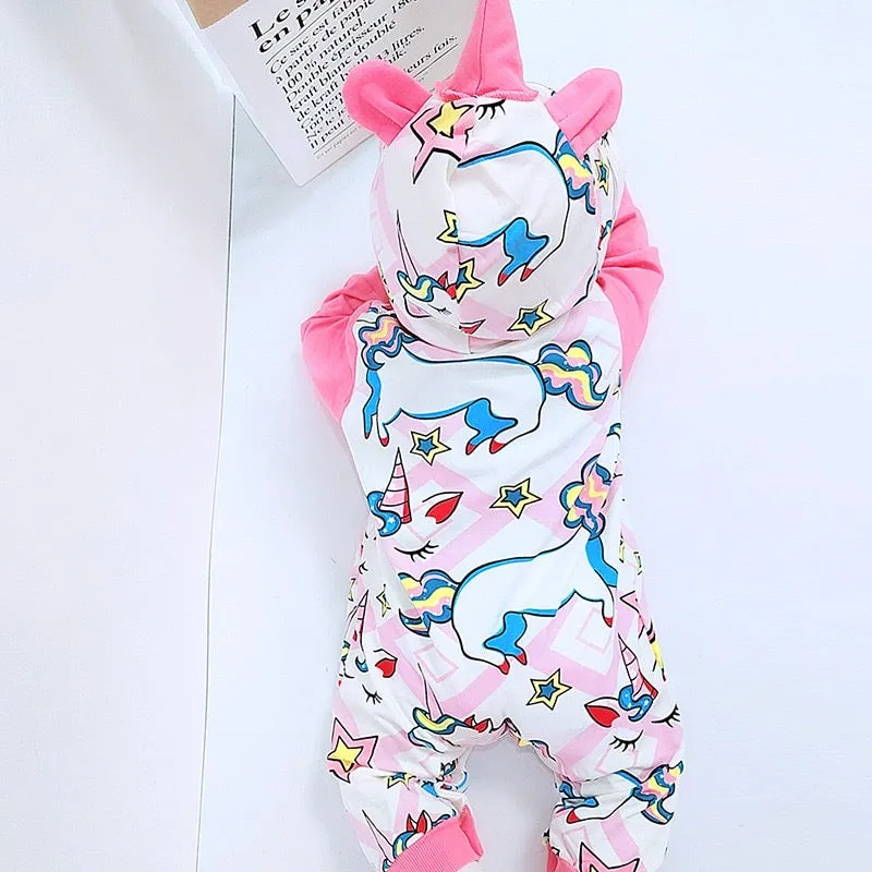 Boys And Girls Thick Dino Hooded Rompers-ONLY 4 LEFT!!!