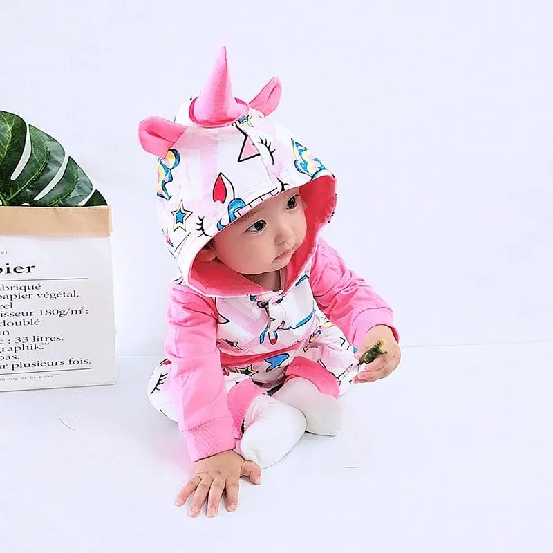 Boys And Girls Thick Dino Hooded Rompers-ONLY 4 LEFT!!!