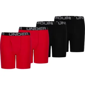 Boys' Under Armour Youth 4-Pack Cotton Boxer Briefs