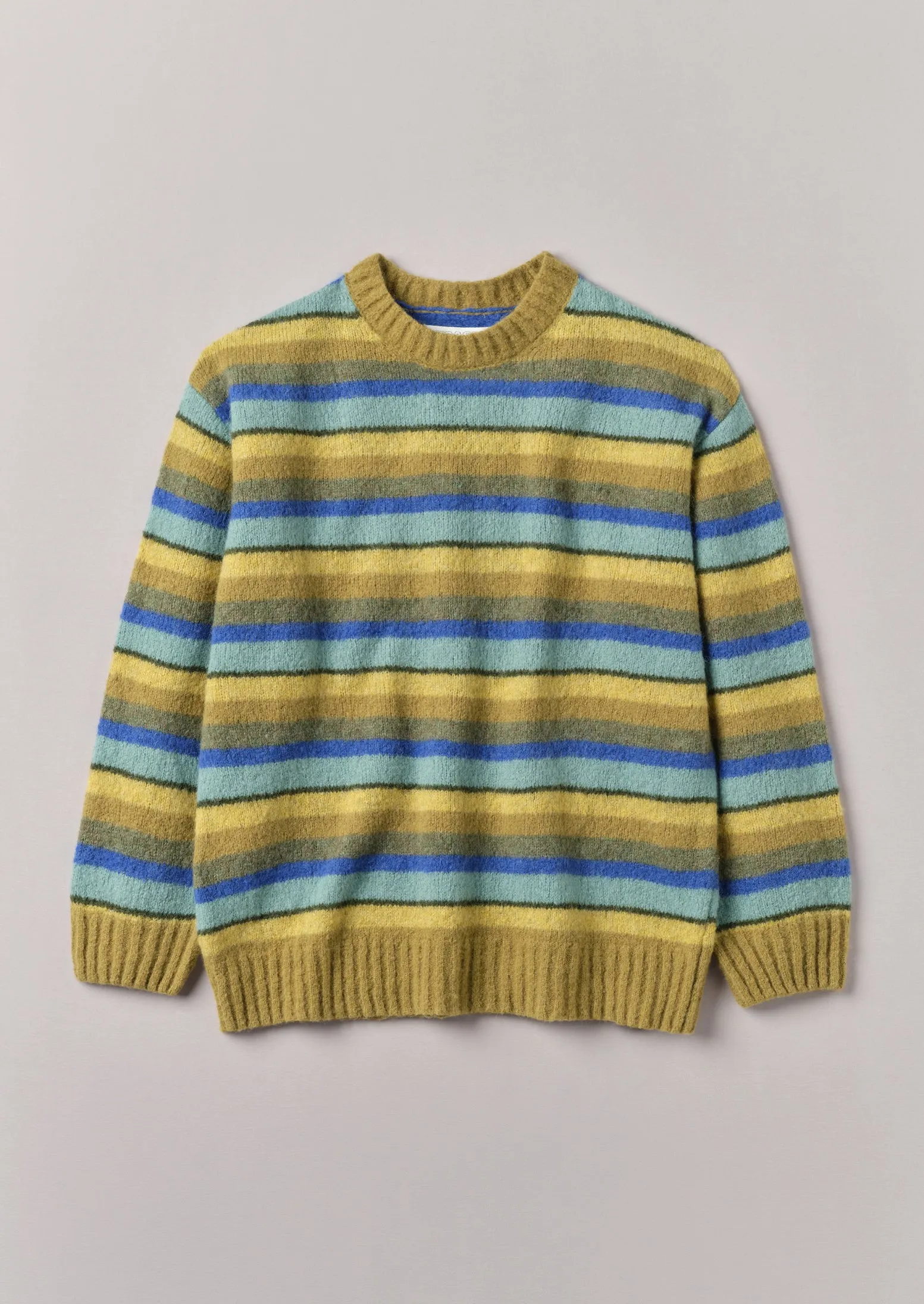 Brushed Stripe Sweater | Mustard Multi