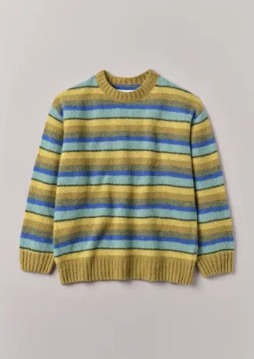 Brushed Stripe Sweater | Mustard Multi