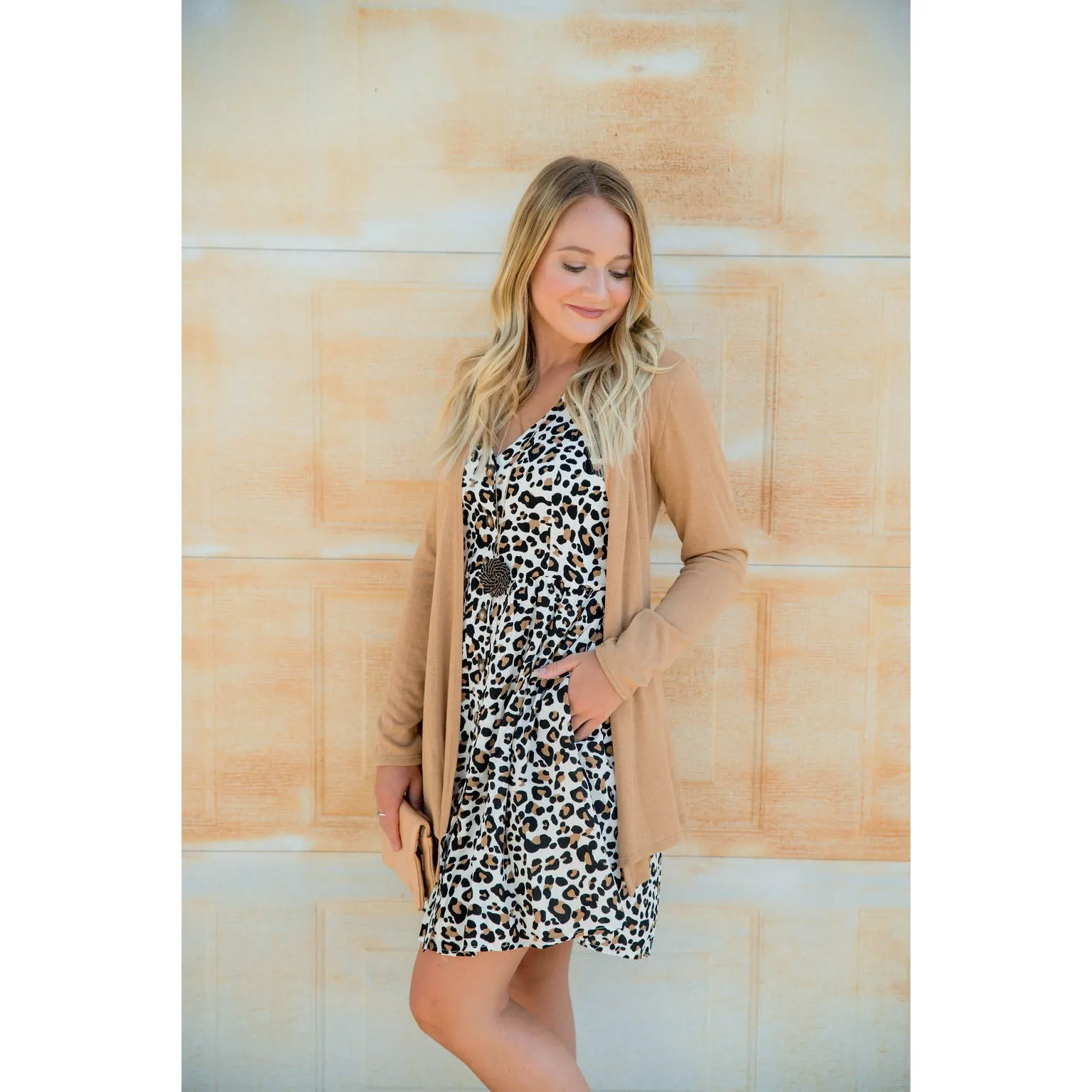 Button Down Leopard Tank Dress