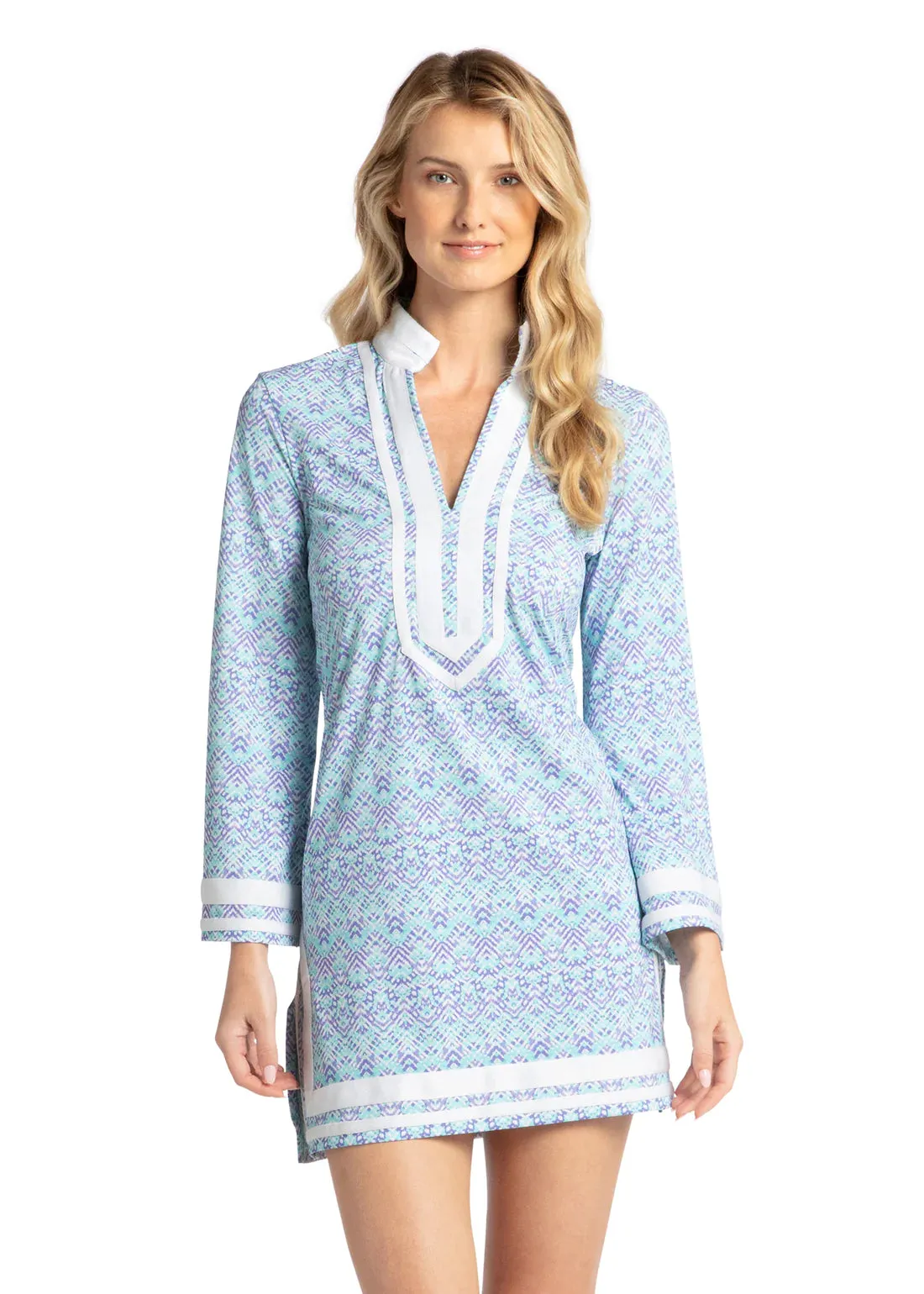 Cabana Life Naples Long Sleeve Tunic Dress