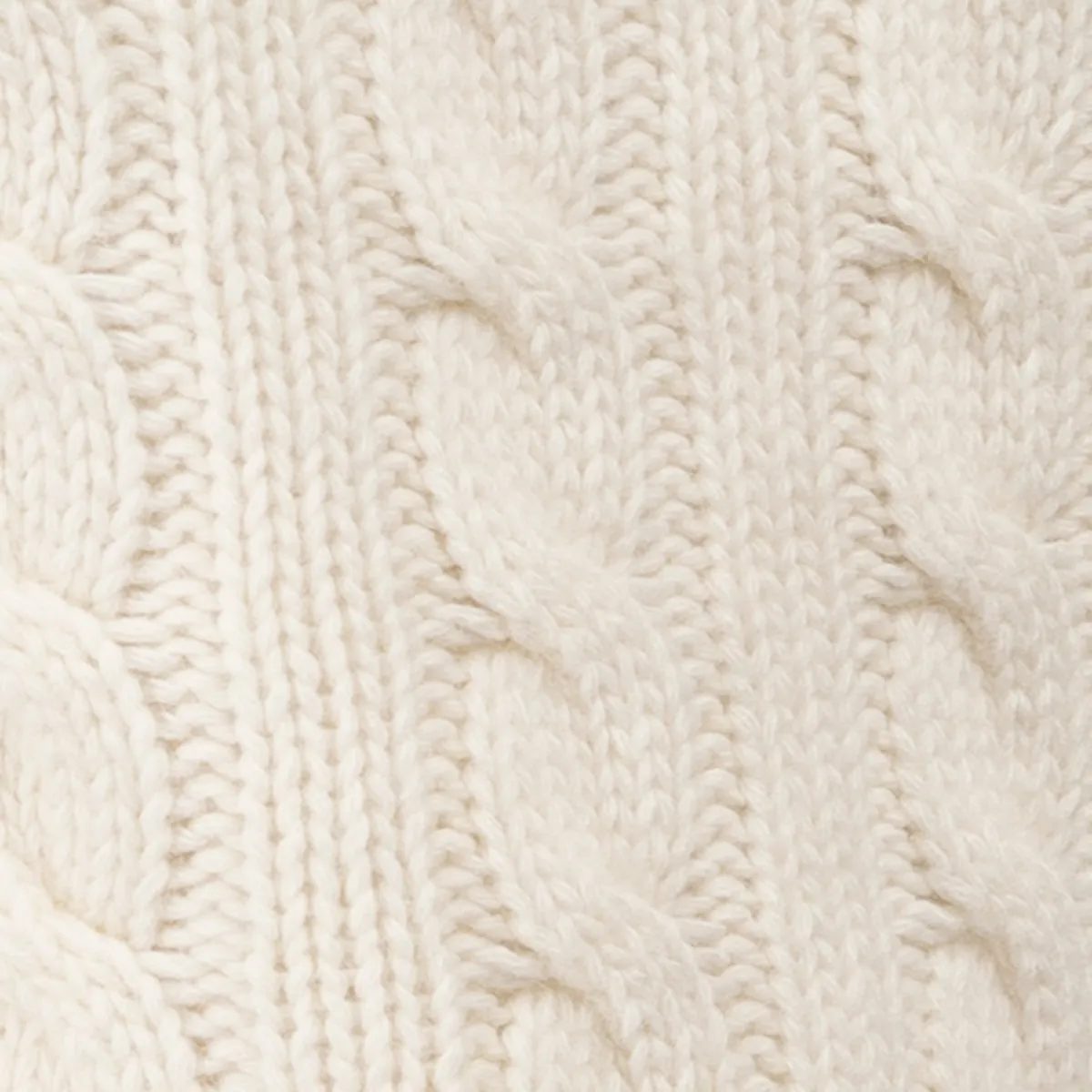 Cable Knit Pullover in White