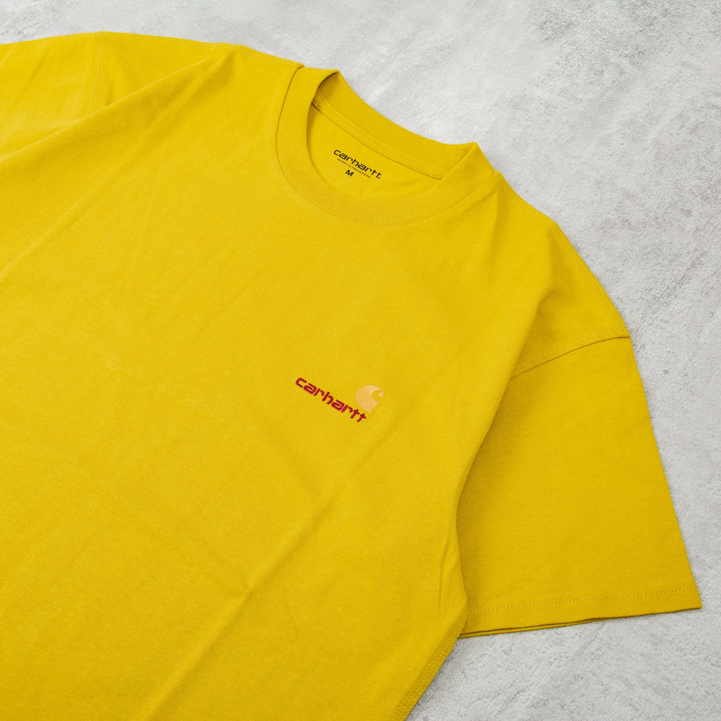 Carhartt WIP American Script S/S Tee - Golden Olive