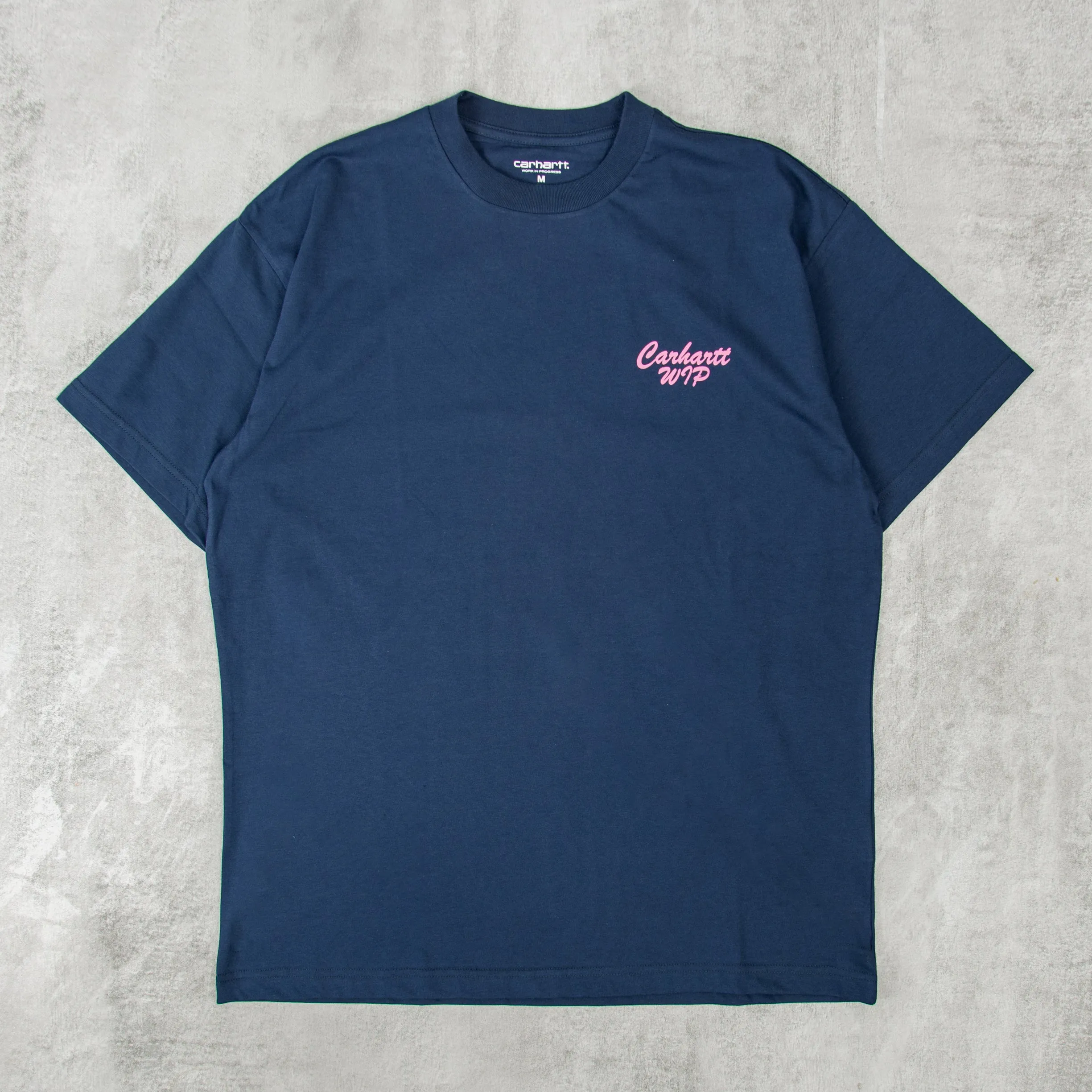 Carhartt WIP Friendship Tee - Air Force Blue / Light Pink