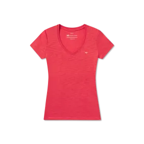 Caroline V-Neck Tee - Slub