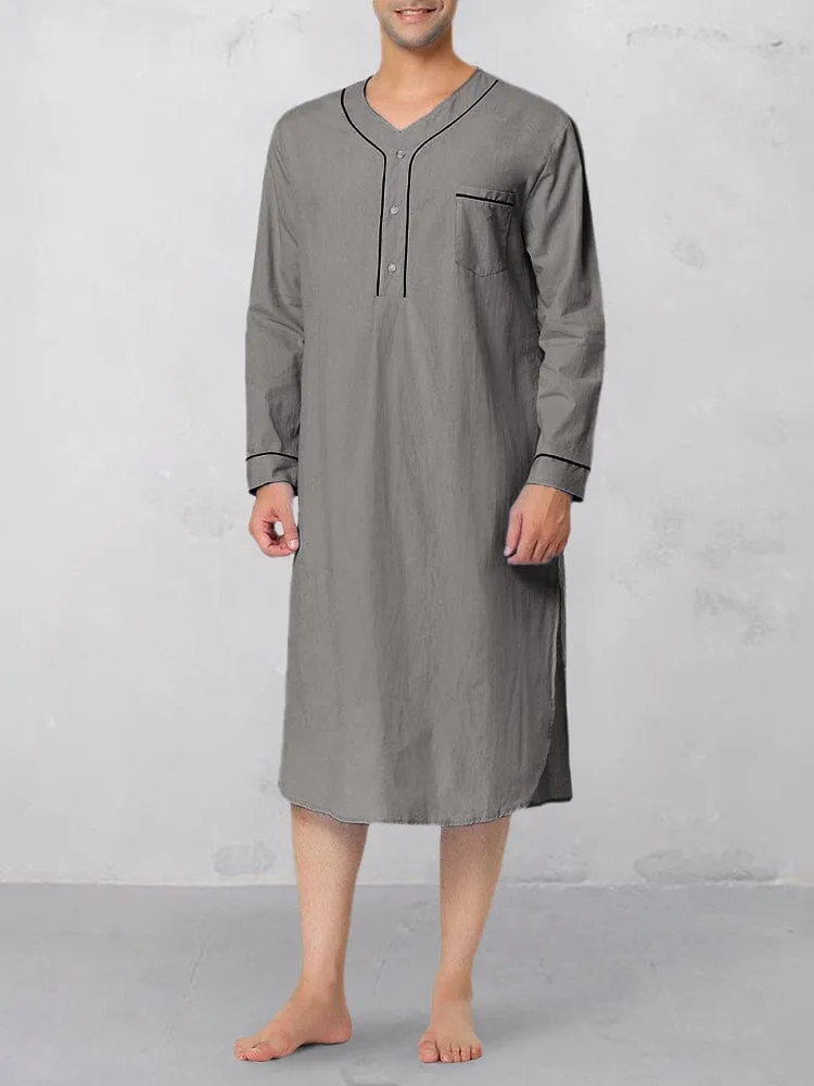 Casual Loose Fit Cotton Linen Long Shirt