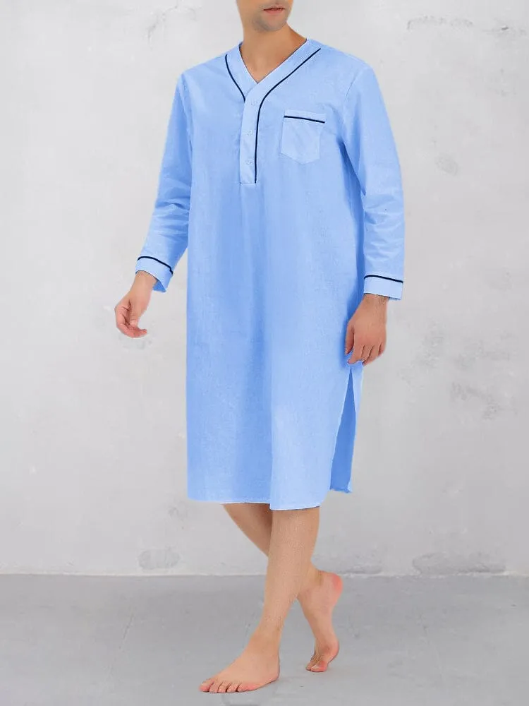 Casual Loose Fit Cotton Linen Long Shirt