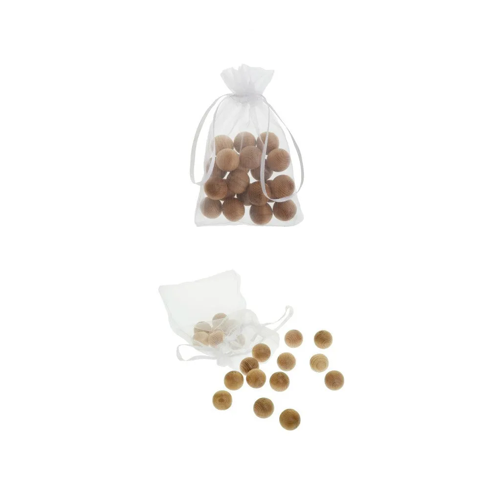 Cedar Balls | Pack of 20 | Natural Refresher Spray Included | Total Wardrobe Care