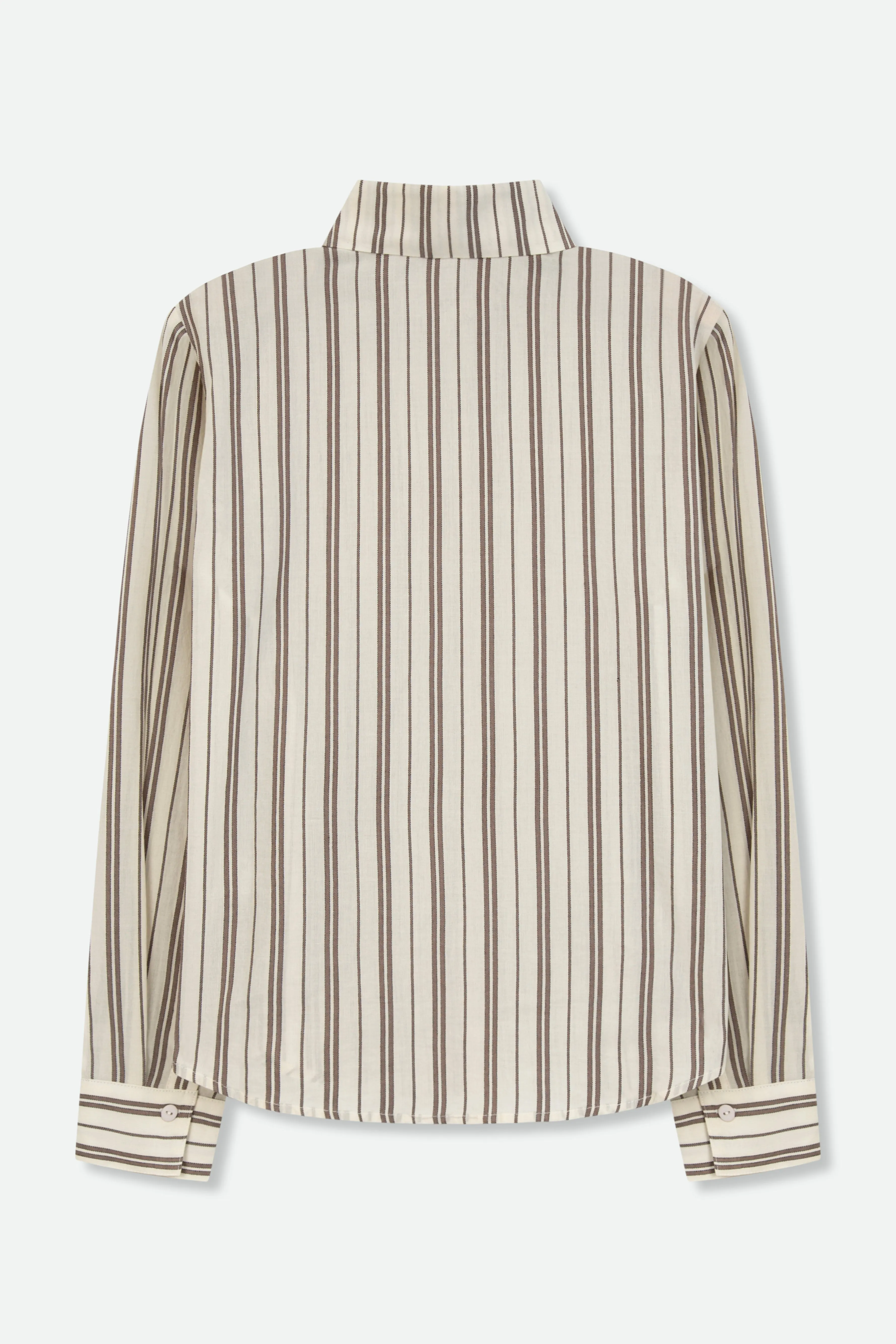 CELIA BOXY SHORT CUT STRIPED BLOUSE