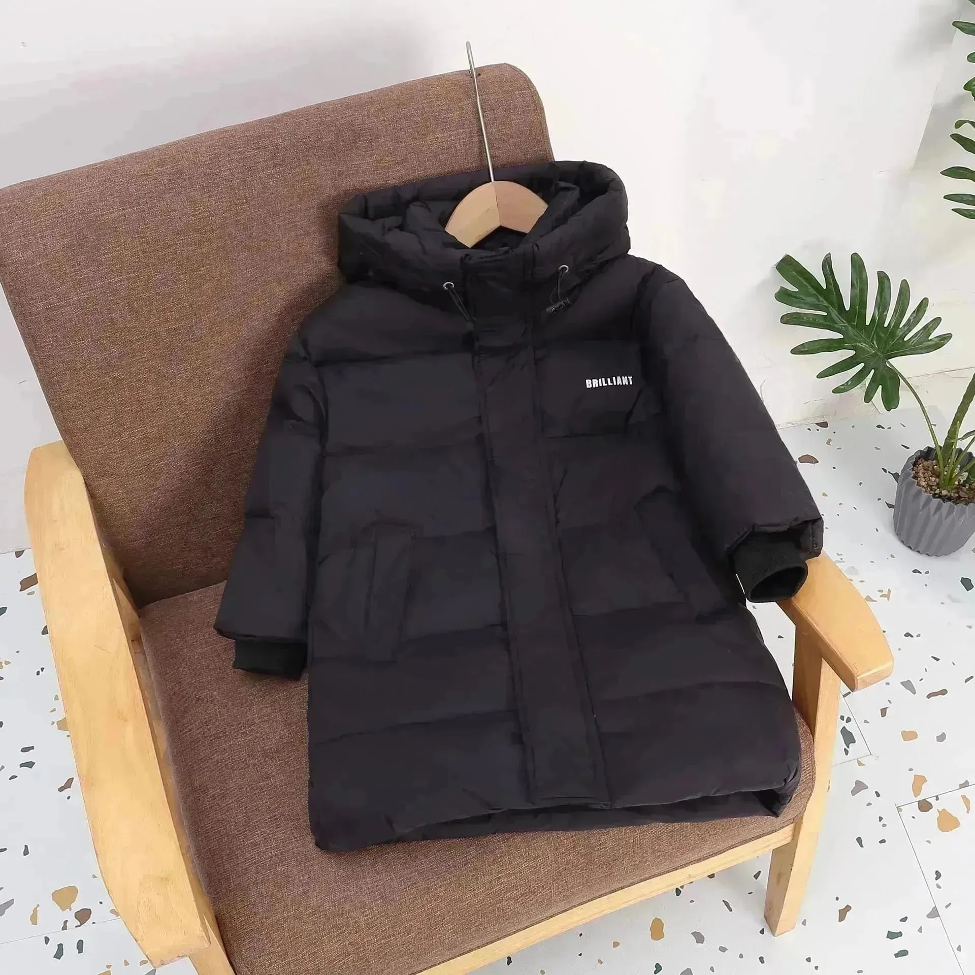 Children's Mid-length Down Jacket Thickened Winter Jacket  for kids