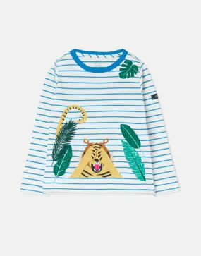 Chomp Long Sleeve Applique T-Shirt | Joules