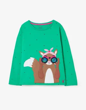 Chomp Long Sleeve Interactive Applique Artwork T-Shirt | Joules