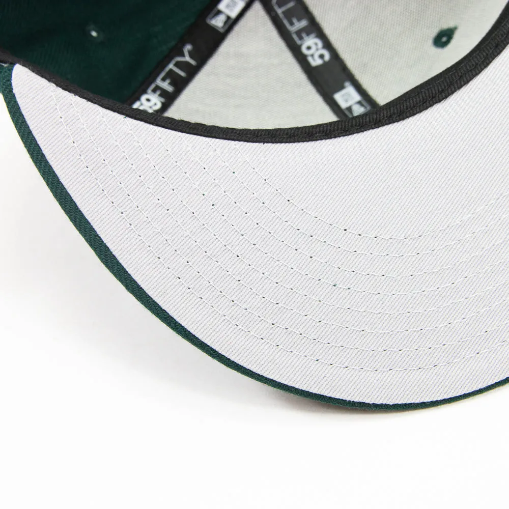 Cincinnati Reds C Font Fitted Cap (Dark Green)