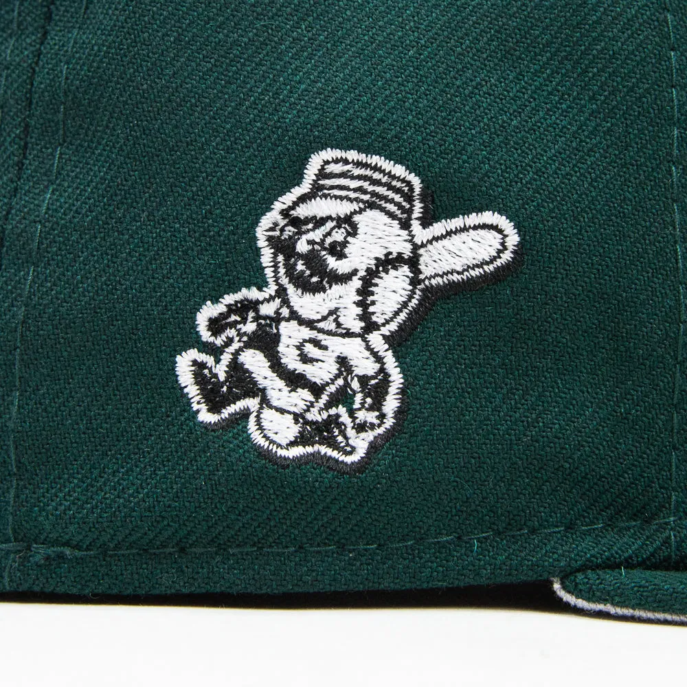 Cincinnati Reds C Font Fitted Cap (Dark Green)