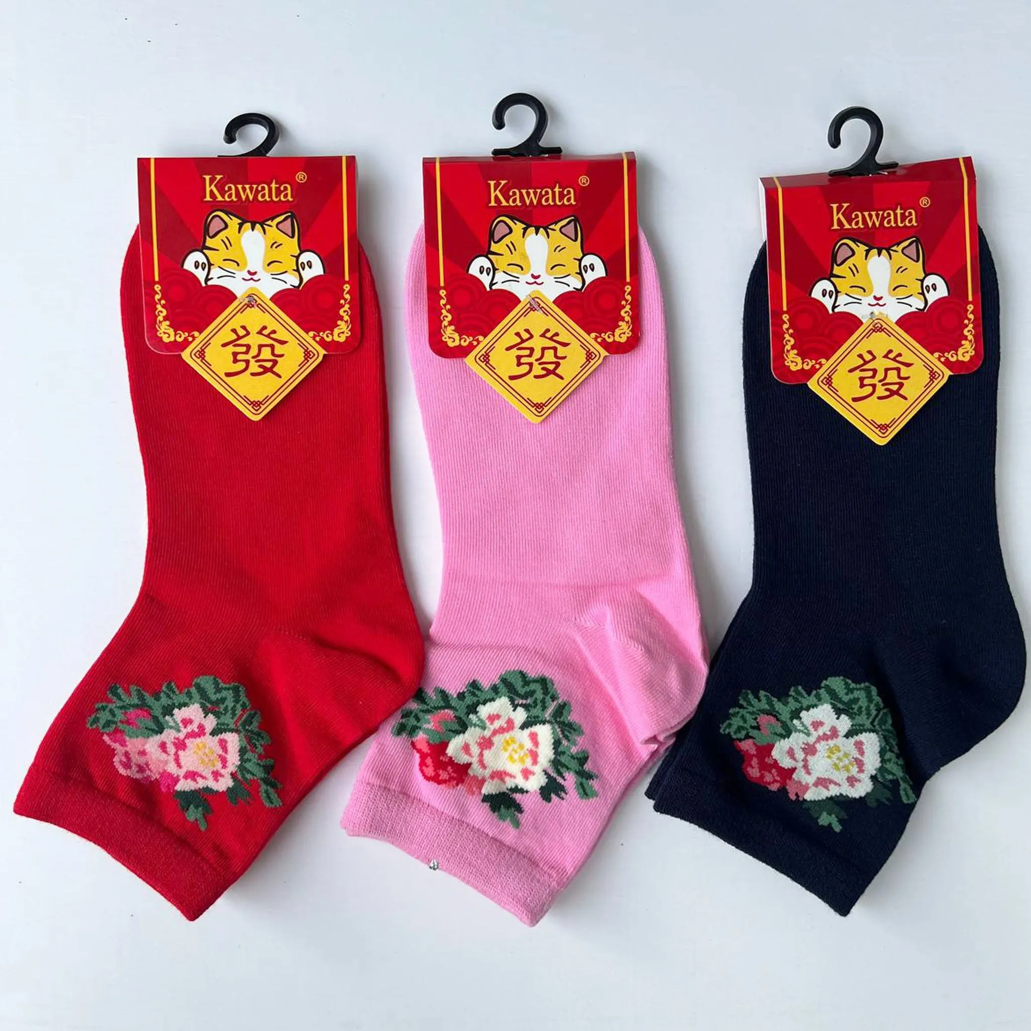 CNY Quarter Flowery Socks