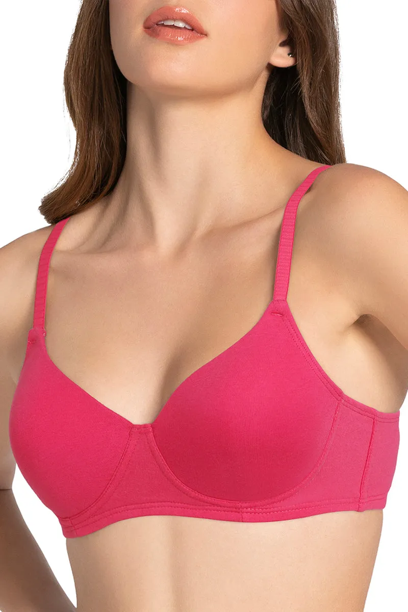 Cotton Dream Padded Non Wired T-shirt Bra - Azalea