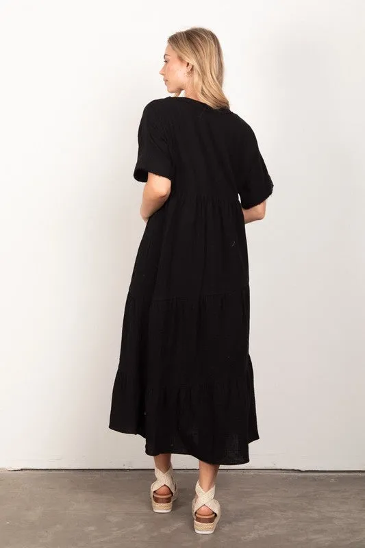 Cotton Gauze Midi Dress